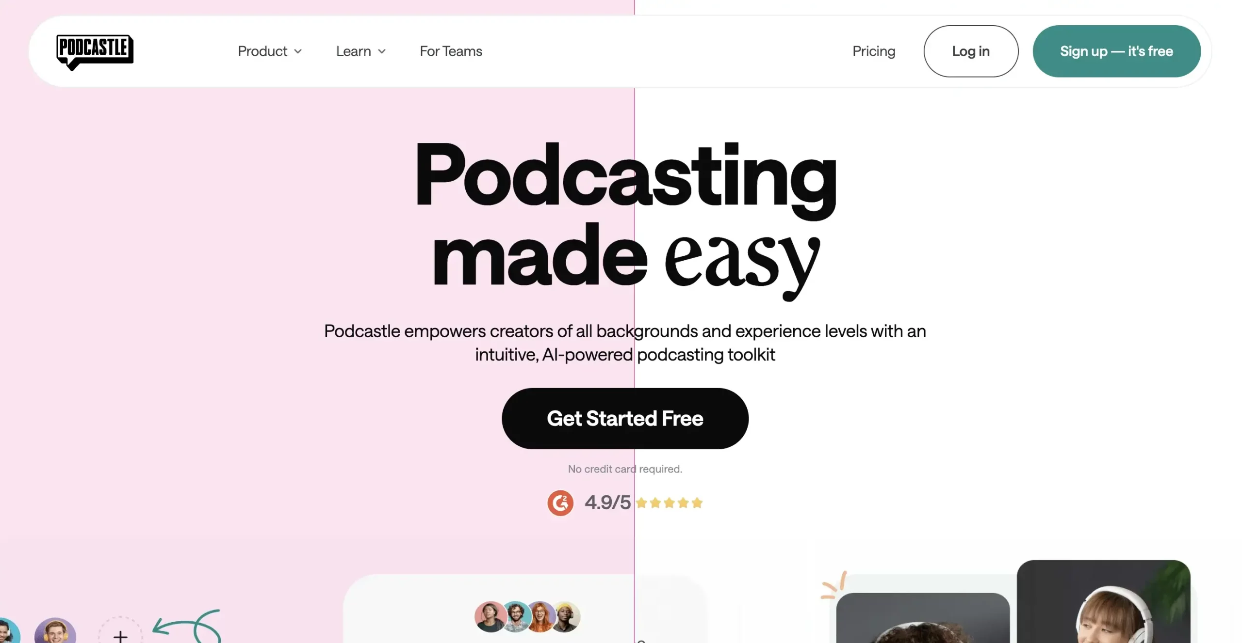 5. Podcastle - Free AI tools