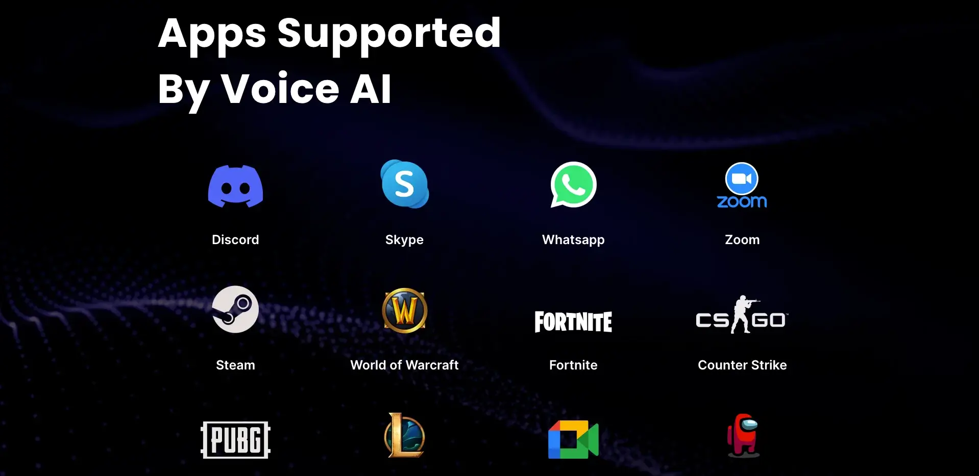 Voice AI - Supported Apps