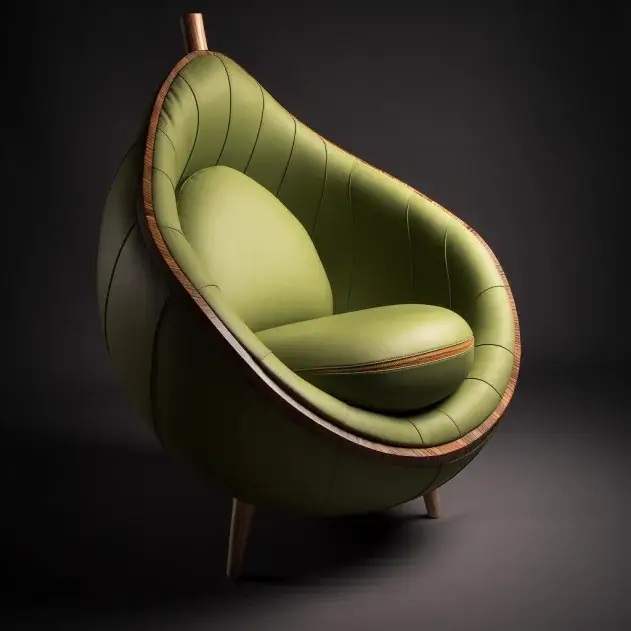 Prompt: “An armchair in the shape of an avocado.”