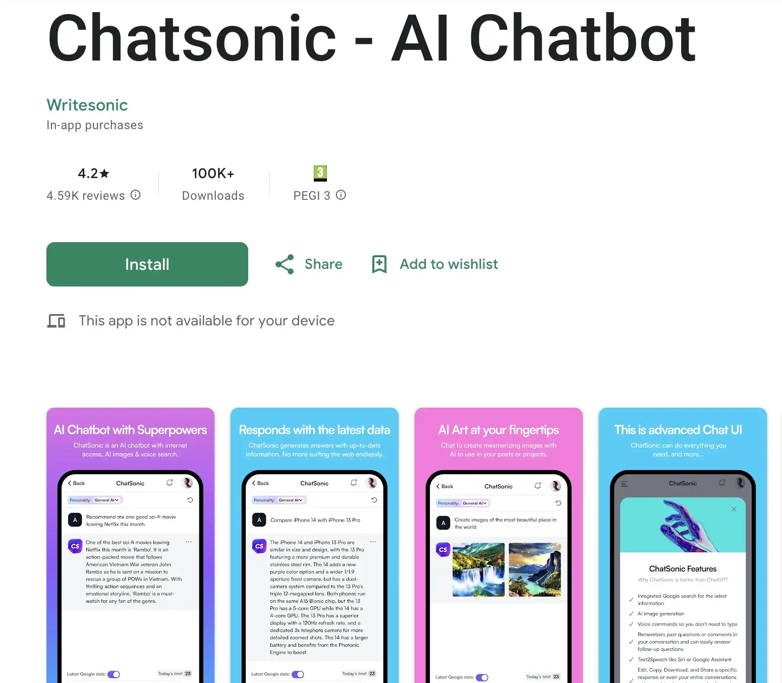 4. Chatsonic - AI Chatbot
