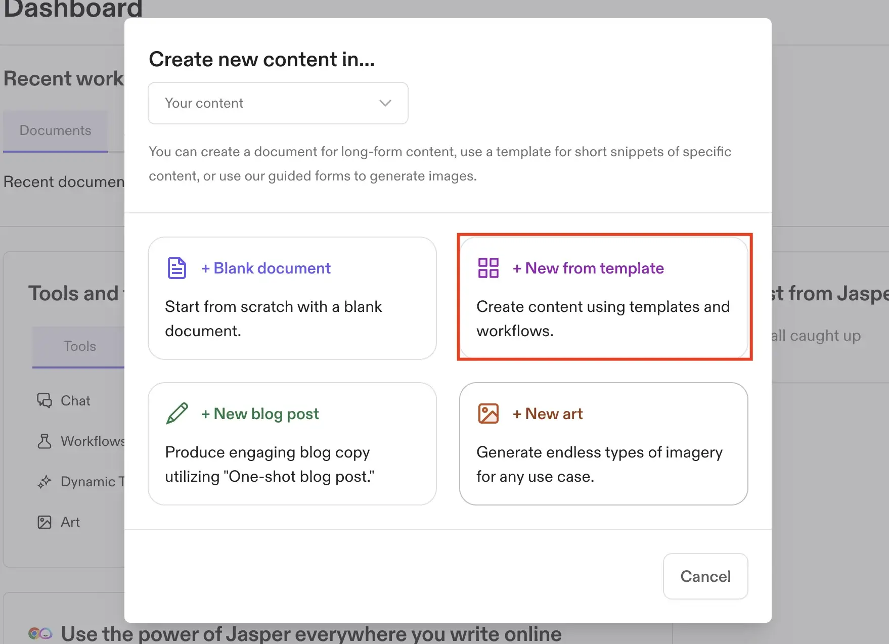 Step 2: Select From Multiple Options
