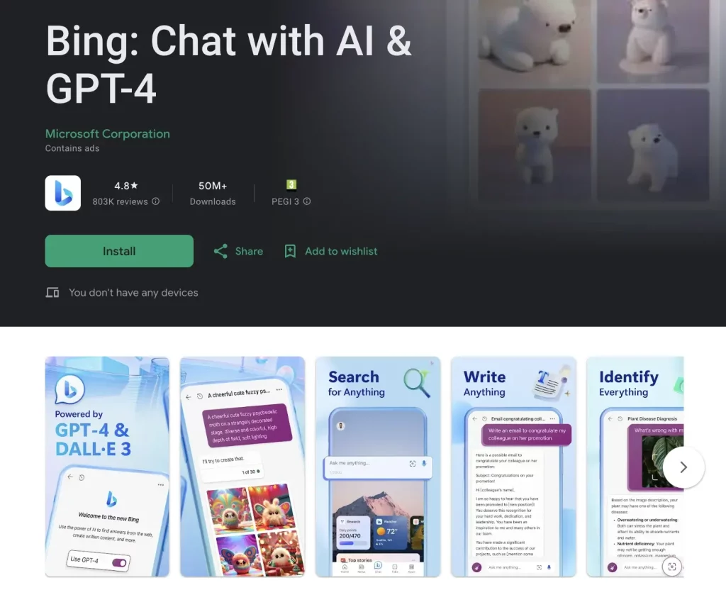 6. Bing AI - Your AI-powered Copilot