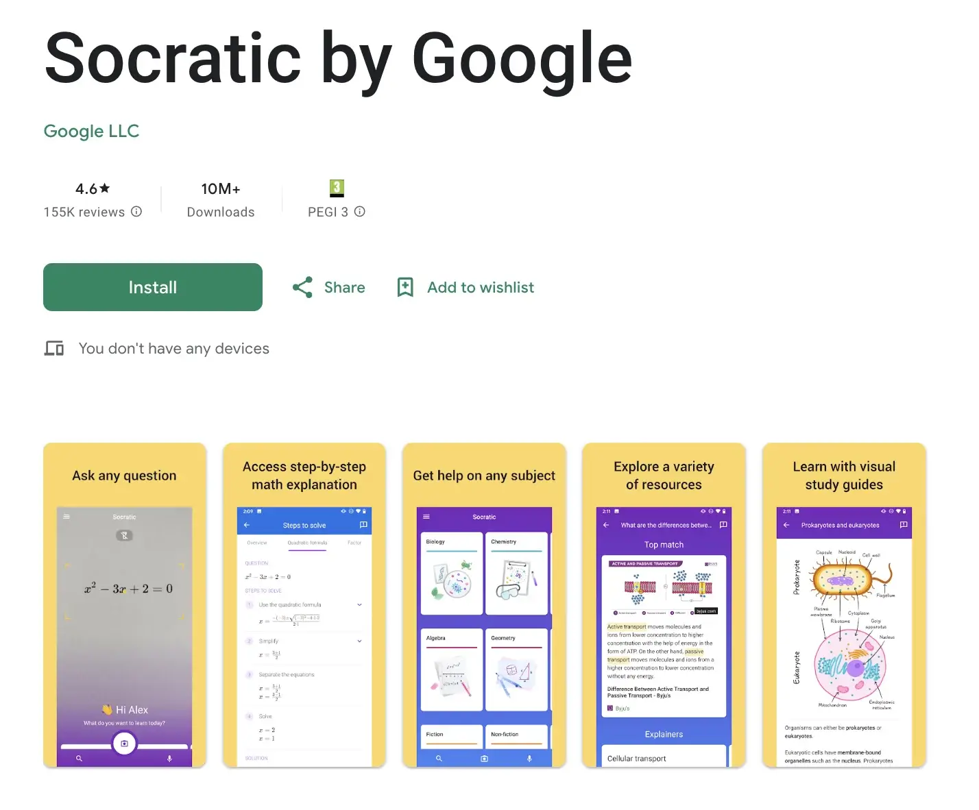 9. Socratic by Google