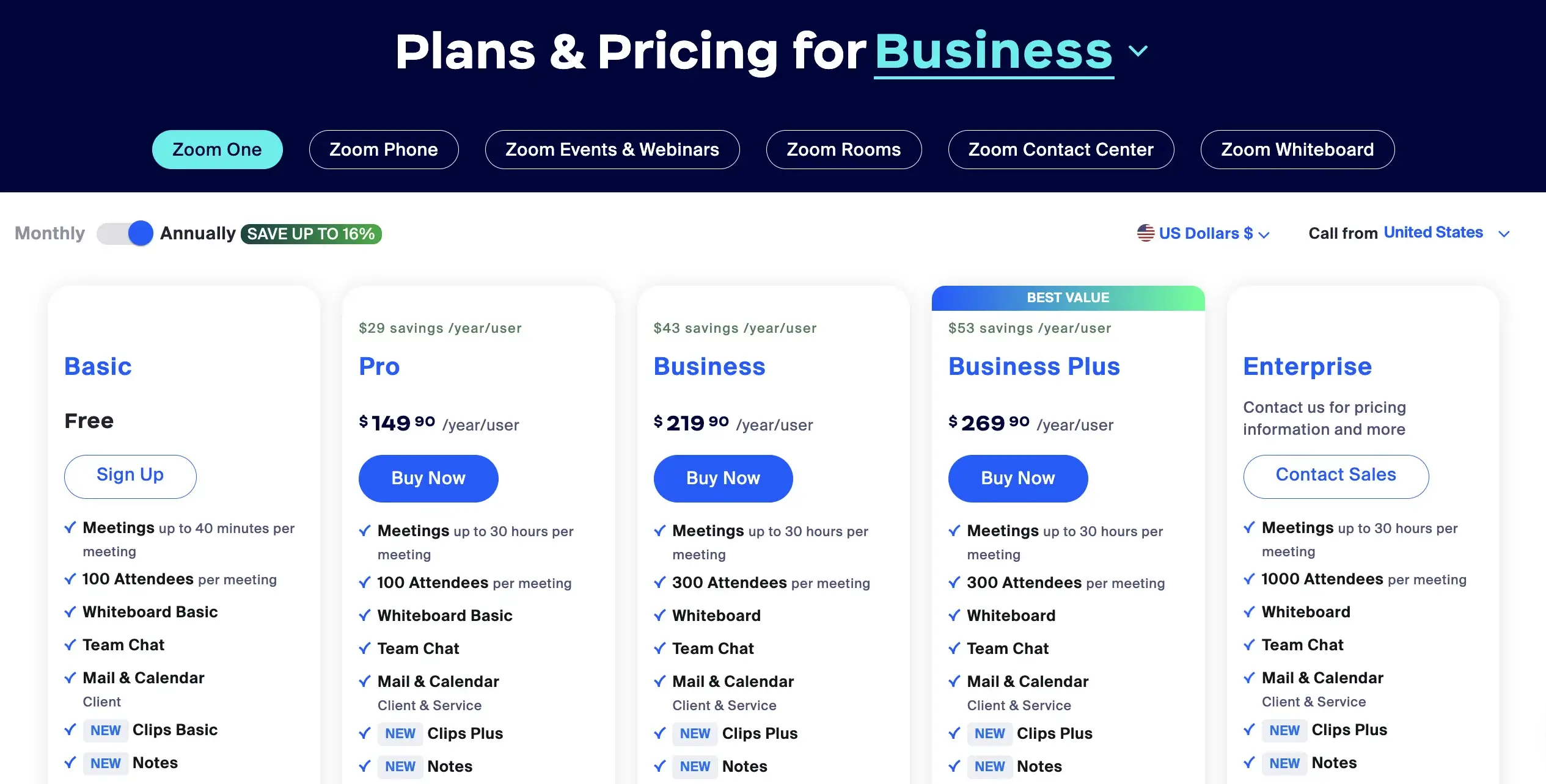 Zoom Pricing Plan