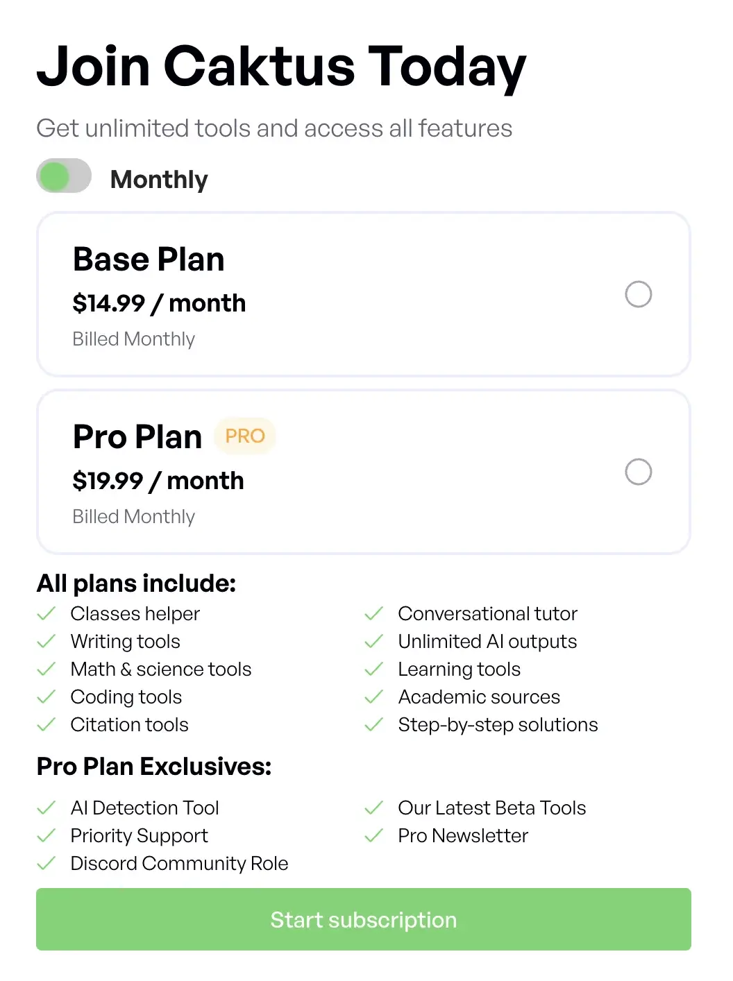 How Much is Caktus AI?